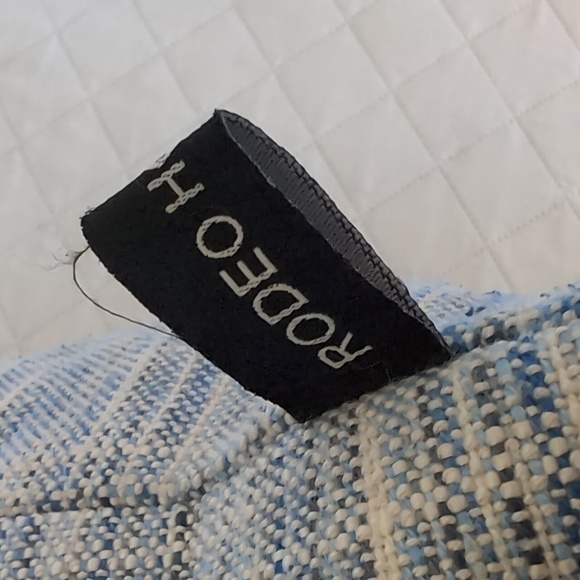 Rodeo Home Set Of 2 Down Filled Blue Accent Pillows. - Picture 6 of 9